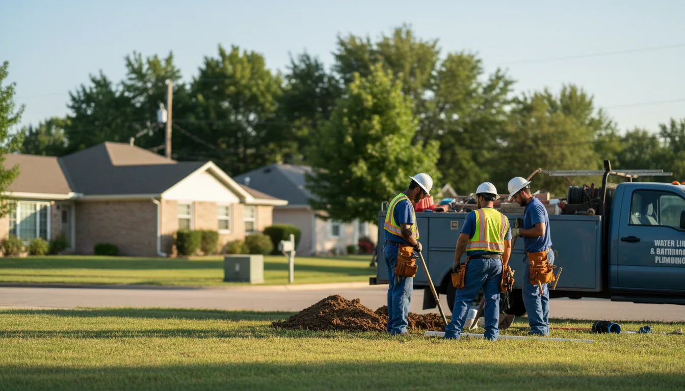 Residential water line and bathroom plumbing service in Handley, WV